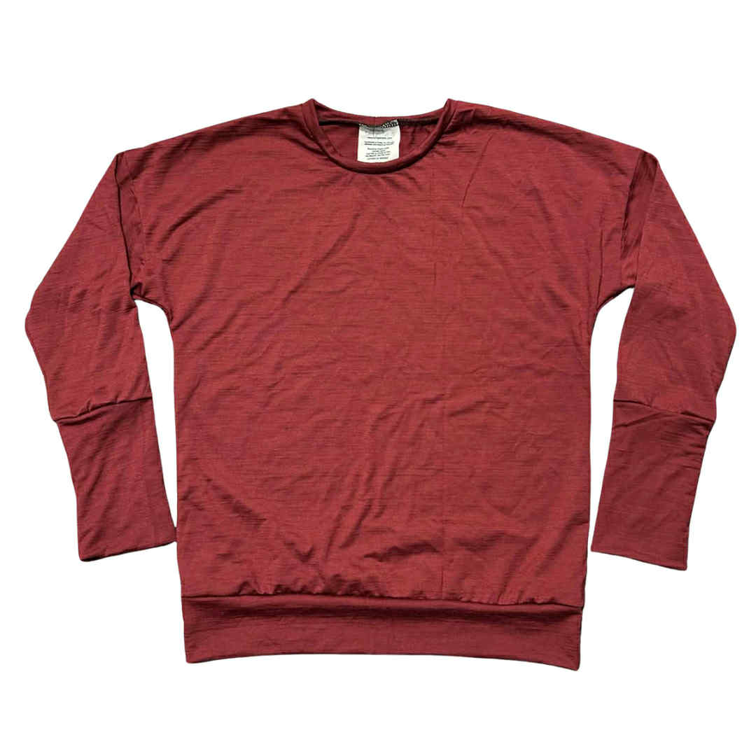 9-12Y Finland Jersey Endurance Dolman in Dusty Burgundy