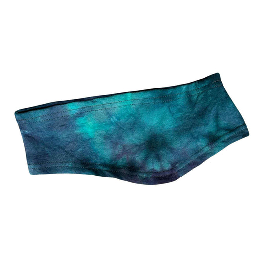Adult Large Ear Warmer Midweight 2.0 in Purple-Teal DD #3