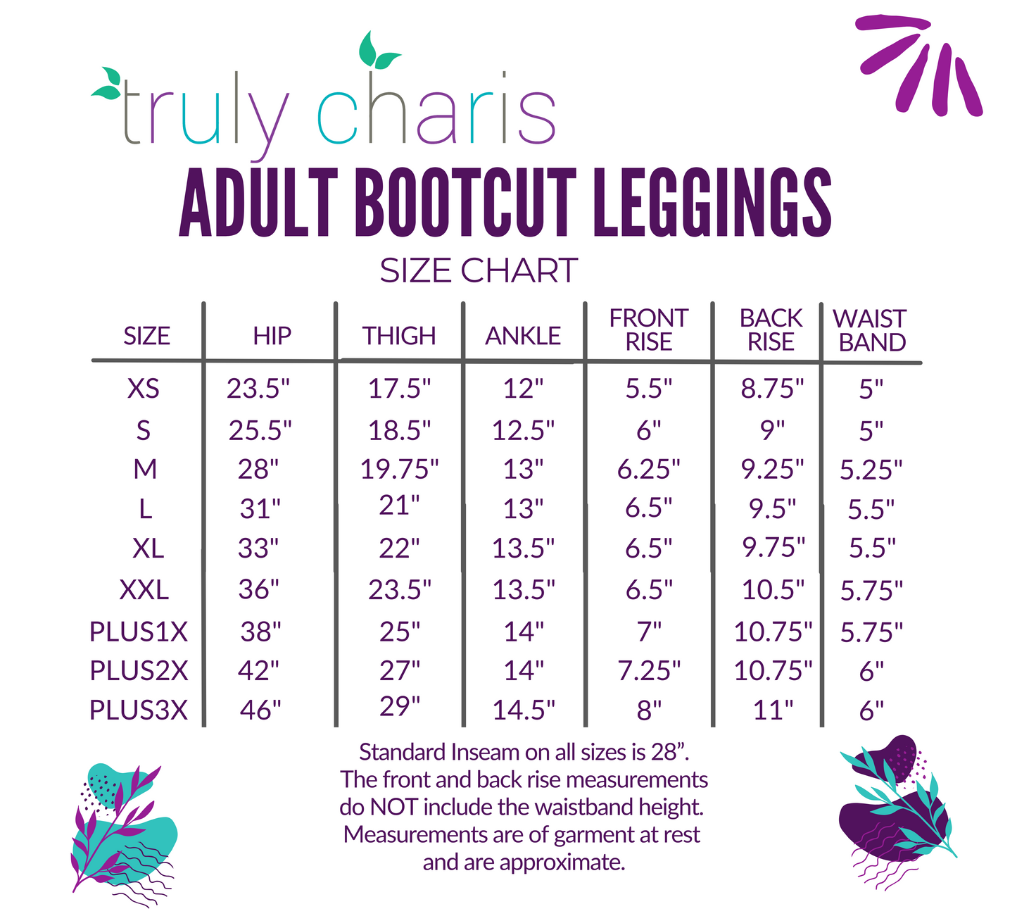97/3 Adult Bootcut Leggings