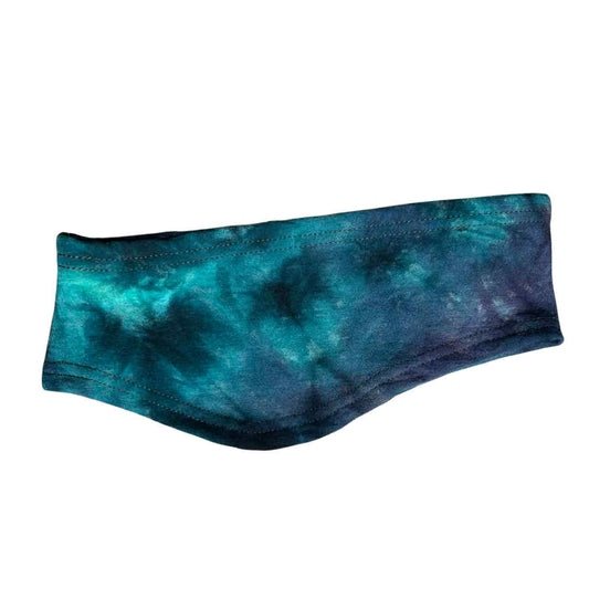 Adult Large Ear Warmer Midweight 2.0 in Purple-Teal DD #2