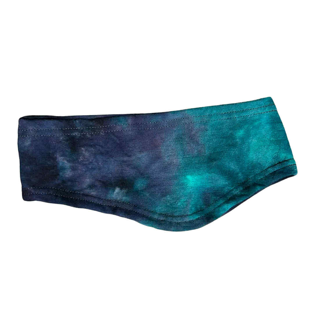 Adult Large Ear Warmer Midweight 2.0 in Purple-Teal DD