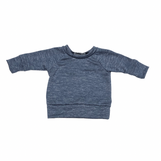 Newborn Banded Raglan 85% Merino Wool / 15% Hemp in Heathered Gray