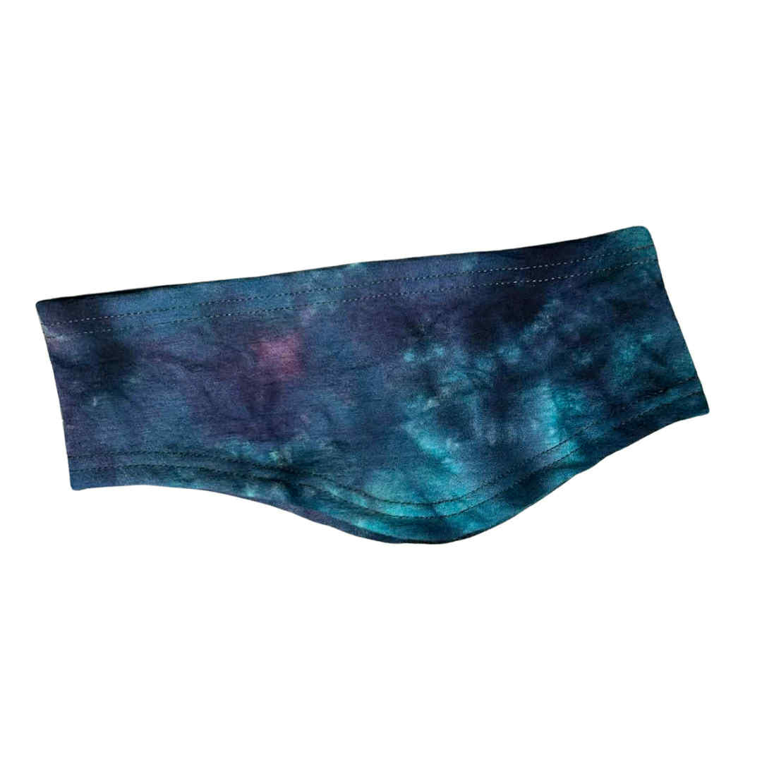 Adult Large Ear Warmer Midweight 2.0 in Purple-Teal DD #2