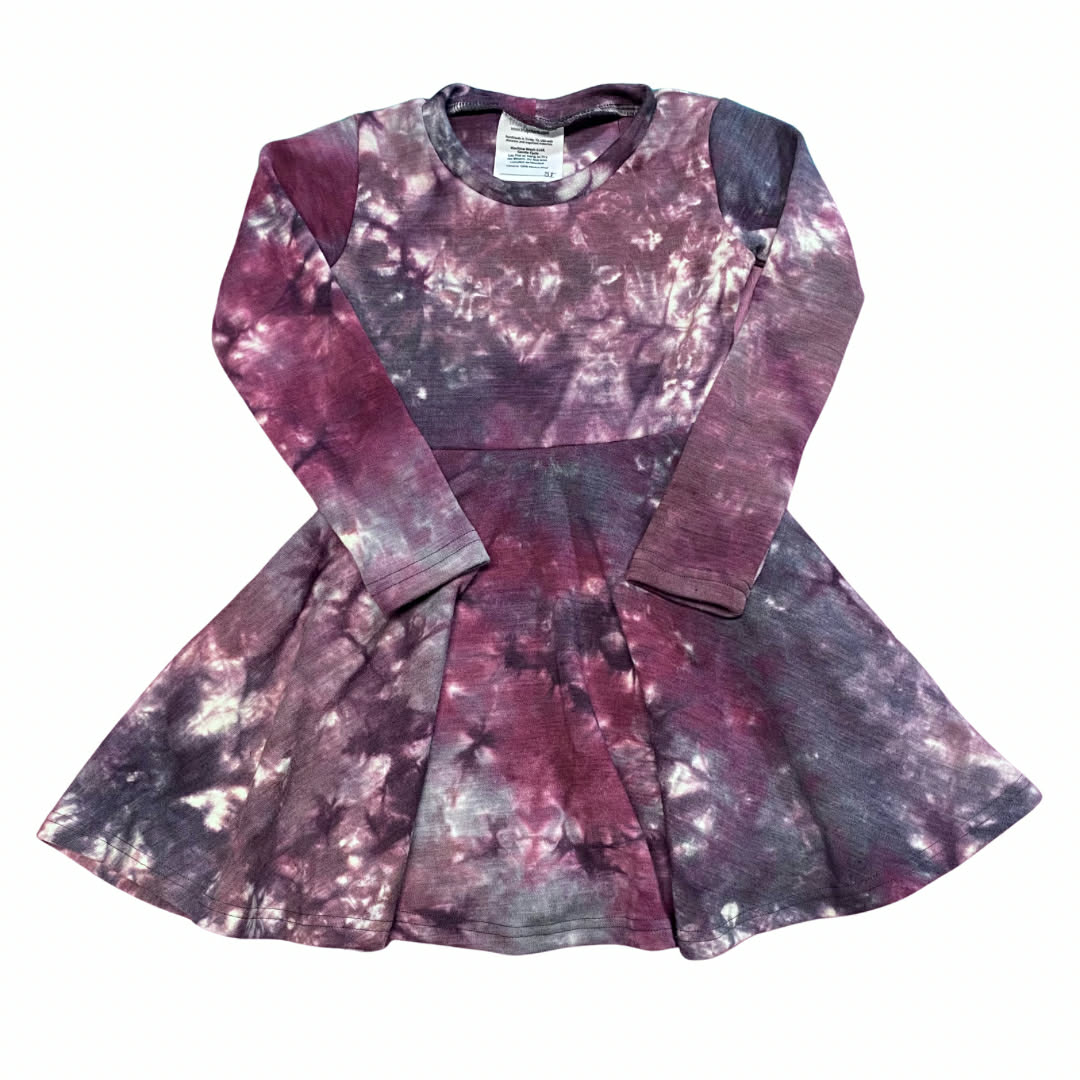 5T Luxweight Peplum Dress in Mauve After Dark DD