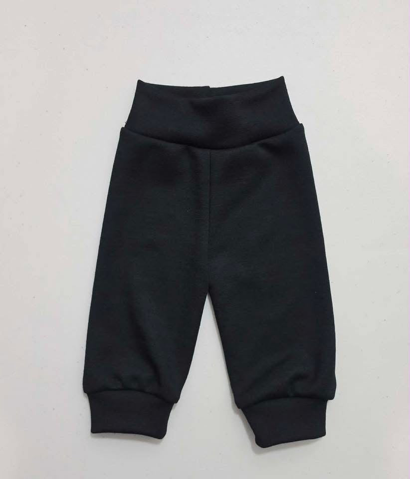 Baby Small Black Merino Ponte Joggers