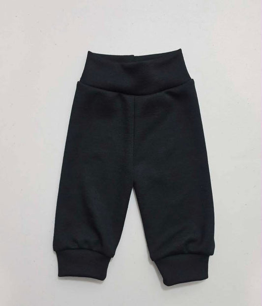 Baby Small Black Merino Ponte Joggers