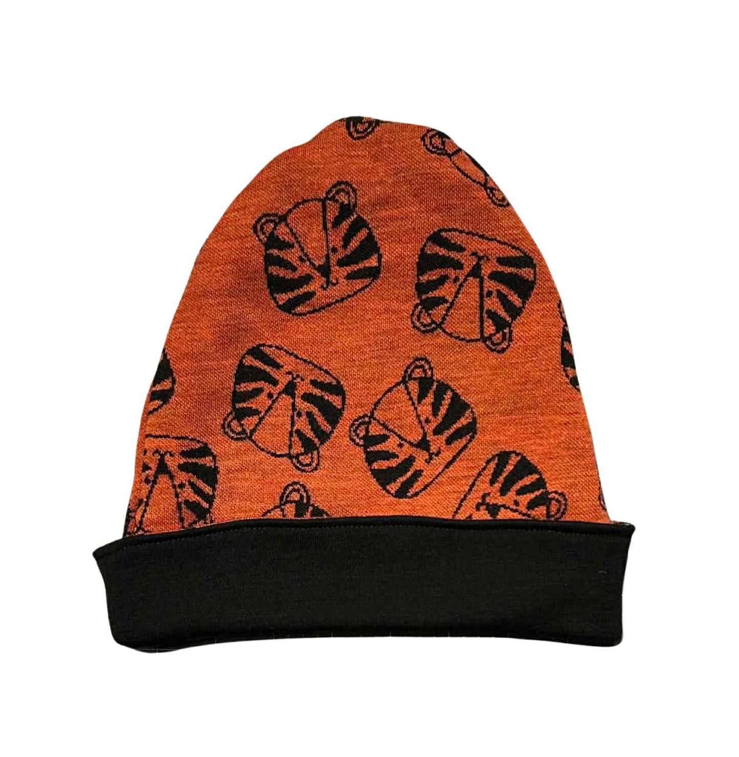 2-3T Finland Fabric Reversible Beanie Tiger w/ Black