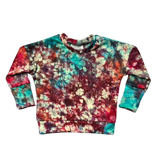 3-12 Month Jersey Endurance Dolman in Aqua-Coral DD