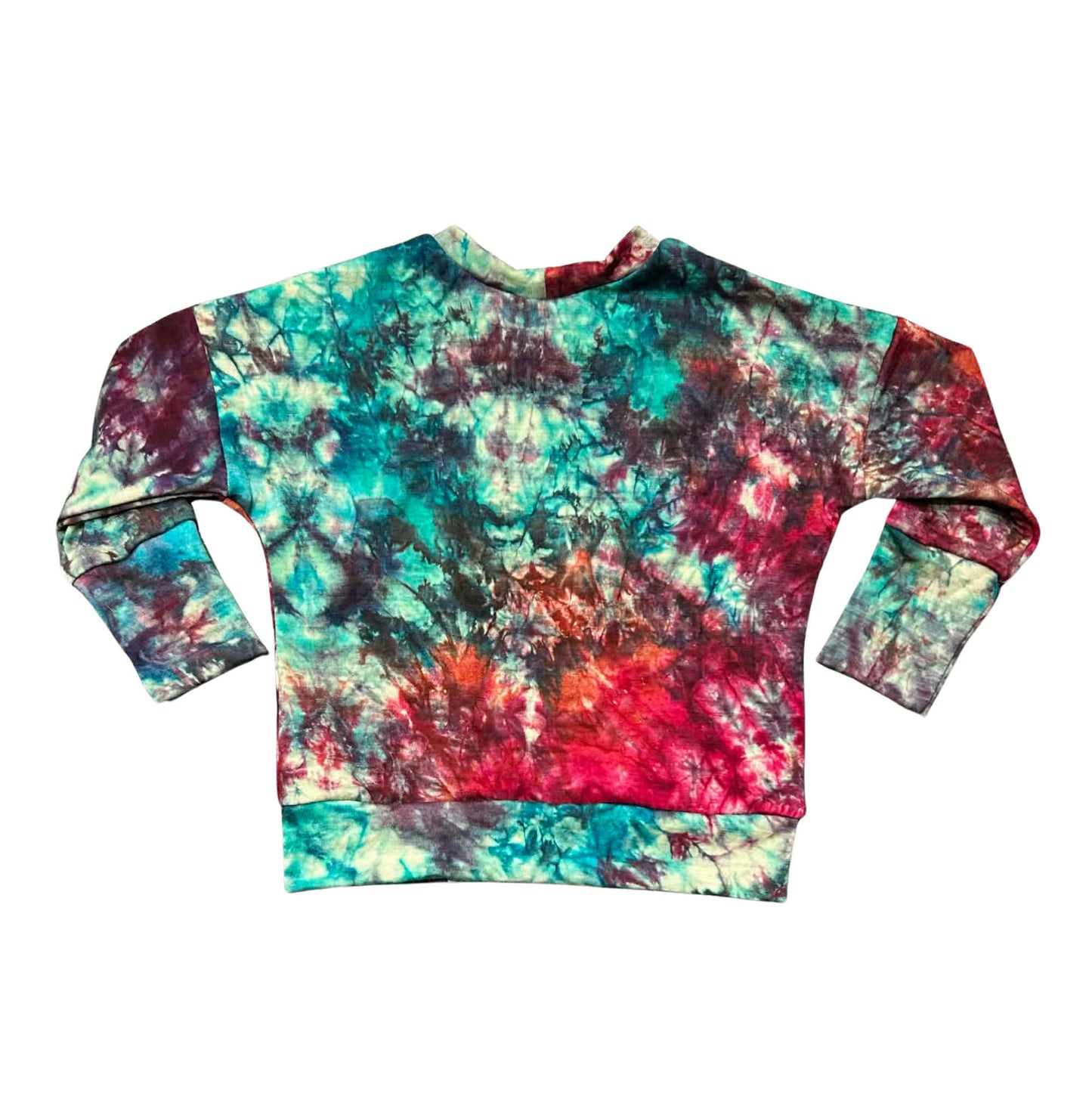 3-12 Month Jersey Endurance Dolman in Aqua-Coral DD